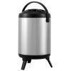 VEVOR Stainless Steel Insulated Beverage Dispenser, 1.5 Gallon 6 Liter, Thermal Hot and Cold Drink Server Dispenser with Spigot Handle, Food-grade for