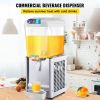 VEVOR Commercial Beverage Dispenser, 4.8 Gallon 1 Tank Cold Beverage Dispenser, 200W Food Grade Material Stainless Steel Commercial Juice Dispenser Wi