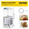 VEVOR Commercial Beverage Dispenser, 4.8 Gallon 1 Tank Cold Beverage Dispenser, 200W Food Grade Material Stainless Steel Commercial Juice Dispenser Wi