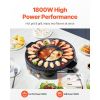 Hot Pot with Grill 1800W 2-in-1 Electric Smokeless Grill Hot Pot for 2-8 People