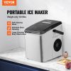 VEVOR Countertop Ice Maker, 9 Cubes Ready in 7 Mins, 26lbs in 24Hrs, Self-Cleaning Portable Ice Maker with Ice Scoop and Basket, Stainless Steel Ice M