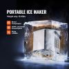 VEVOR Countertop Ice Maker, 9 Cubes Ready in 7 Mins, 26lbs in 24Hrs, Self-Cleaning Portable Ice Maker with Ice Scoop and Basket, Stainless Steel Ice M