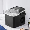 VEVOR Countertop Ice Maker, 9 Cubes Ready in 7 Mins, 26lbs in 24Hrs, Self-Cleaning Portable Ice Maker with Ice Scoop and Basket, Ice Machine with 2 Si