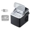VEVOR Countertop Ice Maker, 9 Cubes Ready in 7 Mins, 26lbs in 24Hrs, Self-Cleaning Portable Ice Maker with Ice Scoop and Basket, Ice Machine with 2 Si