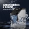 VEVOR Countertop Ice Maker, 9 Cubes Ready in 7 Mins, 33lbs in 24Hrs, Self-Cleaning Portable Ice Maker with Ice Scoop and Basket, 2 Ways Water Refill I