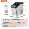 VEVOR Countertop Ice Maker, 9 Cubes Ready in 7 Mins, 33lbs in 24Hrs, Self-Cleaning Portable Ice Maker with Ice Scoop and Basket, 2 Ways Water Refill I