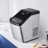 VEVOR Countertop Ice Maker, 9 Cubes Ready in 7 Mins, 33lbs in 24Hrs, Self-Cleaning Portable Ice Maker with Ice Scoop and Basket, 2 Ways Water Refill I