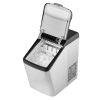 VEVOR Countertop Ice Maker, 9 Cubes Ready in 7 Mins, 33lbs in 24Hrs, Self-Cleaning Portable Ice Maker with Ice Scoop and Basket, 2 Ways Water Refill I