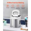Portable Countertop Ice Maker 33Lbs/24H Self-Cleaning with Scoop Basket Home Bar