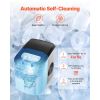 Portable Countertop Ice Maker 33Lbs/24H Self-Cleaning with Scoop Basket Home Bar