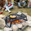 VEVOR Folding Campfire Grill, Heavy Duty Steel Mesh Grate, 18" Portable Camping Grates Over Fire Pit, Camp Fire Cooking Equipment with Legs Carrying B