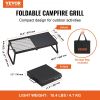 VEVOR Folding Campfire Grill, Heavy Duty Steel Mesh Grate, 22.4" Portable Camping Grates Over Fire Pit, Camp Fire Cooking Equipment with Legs Carrying