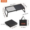 VEVOR Folding Campfire Grill, Heavy Duty Steel Mesh Grate, 22.4" Portable Camping Grates Over Fire Pit, Camp Fire Cooking Equipment with Legs Carrying
