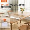VEVOR Clear Table Cover Protector, 24" x 36"/613 x 922 mm Table Cover, 1.5 mm Thick PVC Plastic Tablecloth, Waterproof Desktop Protector for Writing D