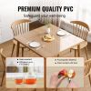 VEVOR Clear Table Cover Protector, 36"x36"/916 x 916 mm Table Cover, 1.5 mm Thick PVC Plastic Tablecloth, Waterproof Desktop Protector for Writing Des
