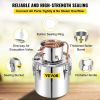 VEVOR Alcohol Still, 50L Distillery Kit w/Condenser & Pump, 13.2Gal Alcohol Still w/Copper Tube, Whiskey Distilling Kit w/Build-in Thermometer, Whiske