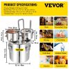 VEVOR Alcohol Still, 13.2Gal / 50L Stainless Steel Water Alcohol Distiller Copper Tube Home Brewing Kit Build-in Thermometer for DIY Whisky Wine Brand
