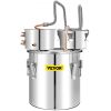 VEVOR Alcohol Still, 13.2Gal / 50L Stainless Steel Water Alcohol Distiller Copper Tube Home Brewing Kit Build-in Thermometer for DIY Whisky Wine Brand