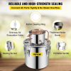 VEVOR Water Alcohol Distiller, 3 Gal, Distillery Kit w/Circulating Pump, Alcohol Still Copper Tube, Whiskey Distilling Kit w/Build-In Thermometer, Whi