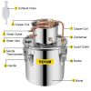 VEVOR Water Alcohol Distiller, 3 Gal, Distillery Kit w/Circulating Pump, Alcohol Still Copper Tube, Whiskey Distilling Kit w/Build-In Thermometer, Whi