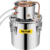 VEVOR Water Alcohol Distiller, 3 Gal, Distillery Kit w/Circulating Pump, Alcohol Still Copper Tube, Whiskey Distilling Kit w/Build-In Thermometer, Whi