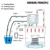 VEVOR Water Alcohol Distiller, 3 Gal, Distillery Kit w/Circulating Pump, Alcohol Still Copper Tube, Whiskey Distilling Kit w/Build-In Thermometer, Whi