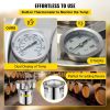 VEVOR Alcohol Still, 3 Gallon, Stainless Steel Alcohol Distiller with Copper Tube & Build-in Thermometer & Water Pump, Double Thumper Keg Home Brewing