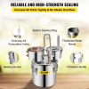 VEVOR Alcohol Still, 3 Gallon, Stainless Steel Alcohol Distiller with Copper Tube & Build-in Thermometer & Water Pump, Double Thumper Keg Home Brewing