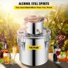 VEVOR 12L Water Alcohol Distiller 3GAL Copper Wine Making Boiler Multi Home DIY Brewing Distilling Kit for Fruit Wine, Water, Brandy, And Refining Pla