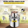 VEVOR Moonshine Still 5 Gal 21L, Distillery Kit with Circulating Pump, Alcohol Still Copper Tube, Whiskey Distilling Kit w/Build-In Thermometer, Whisk