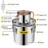 VEVOR Moonshine Still 5 Gal 21L, Distillery Kit with Circulating Pump, Alcohol Still Copper Tube, Whiskey Distilling Kit w/Build-In Thermometer, Whisk