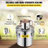 VEVOR Moonshine Still 9.6Gal 38L, Distillery Kit with Circulating Pump, Alcohol Still Copper Tube, Whiskey Distilling Kit w/Build-In Thermometer, Whis
