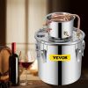 VEVOR Moonshine Still 9.6Gal 38L, Distillery Kit with Circulating Pump, Alcohol Still Copper Tube, Whiskey Distilling Kit w/Build-In Thermometer, Whis