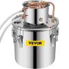 VEVOR Moonshine Still 9.6Gal 38L, Distillery Kit with Circulating Pump, Alcohol Still Copper Tube, Whiskey Distilling Kit w/Build-In Thermometer, Whis