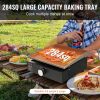 VEVOR Commercial Griddle, 16.9" Heavy Duty Manual Flat Top Griddle, Countertop Gas Grill with Non-Stick Cooking Plate, Steel LPG Gas Griddle, 1-Burner