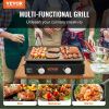 VEVOR Commercial Griddle, 22.4" Heavy Duty Manual Flat Top Griddle, Countertop Gas Grill with Non-Stick Cooking Plate, Steel LPG Gas Griddle, H-Shaped