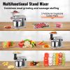 VEVOR 6 in 1 Stand Mixer, 450W Multifunctional Electric Mixer with Tilt-Head, 6 Speeds and LCD Screen Timing, 7.4Qt Stainless Bowl, Dough Hook, Flat B