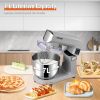 VEVOR 6 in 1 Stand Mixer, 450W Multifunctional Electric Mixer with Tilt-Head, 6 Speeds and LCD Screen Timing, 7.4Qt Stainless Bowl, Dough Hook, Flat B