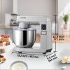 VEVOR 6 in 1 Stand Mixer, 450W Multifunctional Electric Mixer with Tilt-Head, 6 Speeds and LCD Screen Timing, 7.4Qt Stainless Bowl, Dough Hook, Flat B