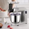 VEVOR 6 in 1 Stand Mixer, 450W Multifunctional Electric Mixer with Tilt-Head, 6 Speeds and LCD Screen Timing, 7.4Qt Stainless Bowl, Dough Hook, Flat B