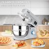 VEVOR Stand Mixer, 660W Electric Dough Mixer with 6 Speeds LCD Screen Timing, Tilt-Head Food Mixer with 7.4 Qt Stainless Steel Bowl, Dough Hook, Flat