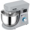 VEVOR Stand Mixer, 660W Electric Dough Mixer with 6 Speeds LCD Screen Timing, Tilt-Head Food Mixer with 7.4 Qt Stainless Steel Bowl, Dough Hook, Flat