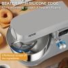 VEVOR 5 IN 1 Stand Mixer, 660W Tilt-Head Multifunctional Electric Mixer with 6 Speeds LCD Screen Timing, 7.4 Qt Stainless Bowl, Dough Hook, Flat Beate