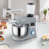 VEVOR 5 IN 1 Stand Mixer, 660W Tilt-Head Multifunctional Electric Mixer with 6 Speeds LCD Screen Timing, 7.4 Qt Stainless Bowl, Dough Hook, Flat Beate