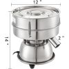 VEVOR Automatic Sieve Shaker Included 12 Mesh + 80 Mesh Flour Sifter Electric Vibrating Sieve Machine 110V 50W Sifter Shaker Machine 1150 r/min for Ri