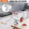 VEVOR Manual Meat Grinder, Heavy Duty Cast Iron Hand Meat Grinder with Steel Table Clamp, Meat Mincer Sausage Maker with 1 Cutting Blade, 2 Cutting Pl