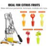 VEVOR Citrus Juice Press, Hand Press Orange Juicer Press, Commercial Grade Manual Citrus Juicer Lemon Squeezer, Easy-to-Clean Fruit Press Juicer for L