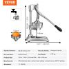 VEVOR Citrus Juice Press, Hand Press Orange Juicer Press, Commercial Grade Manual Citrus Juicer Lemon Squeezer, Easy-to-Clean Fruit Press Juicer for L
