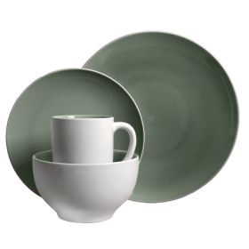 Gibson Elite Serenity 16-Piece Dinnerware Set (Color: Grey)