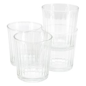 Gibson Home Moonstone 4 Piece Glass Set (Option: Double Old-Fashioned, Build: 13.5 Ounce)